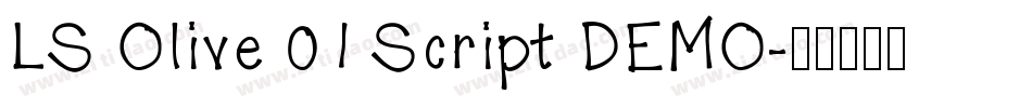 LS Olive 01 Script DEMO字体转换